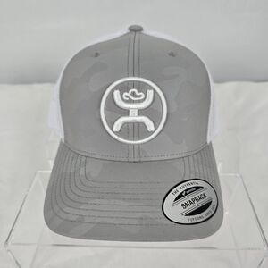 Hooey Trucker Hat O Classic Grey Camo White 2309T-GYWH Snapback Mid Profile NWT